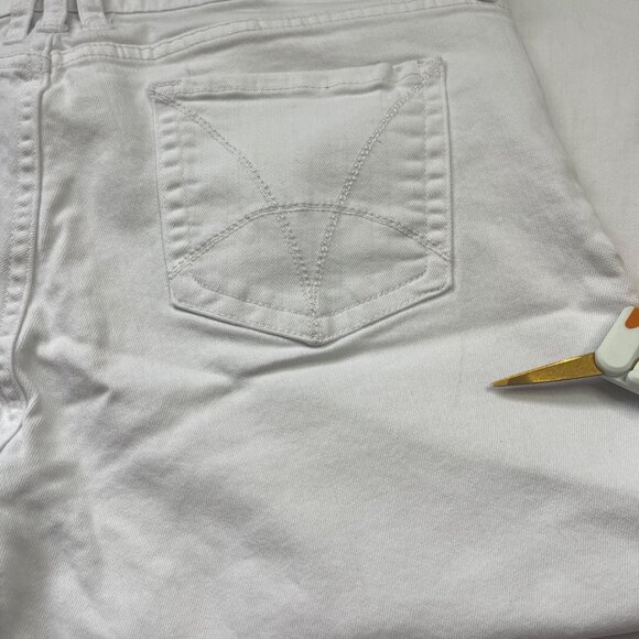 Kut From The Kloth Catherine Boyfriend Jeans Women's Size 14 White Cotton Denim - Picture 10 of 14